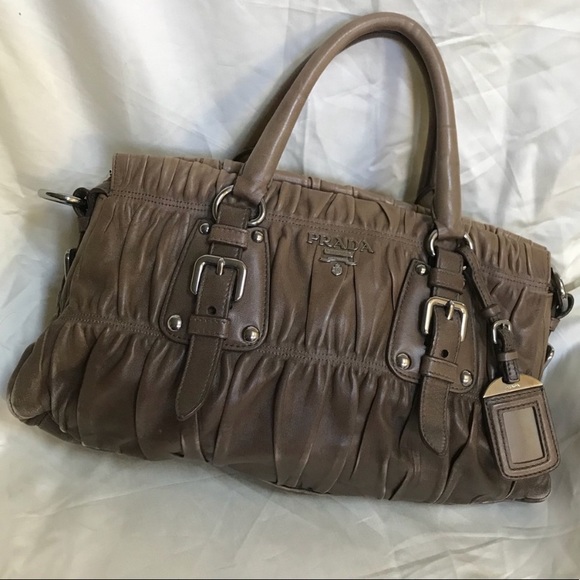 Prada Handbags - Prada Gaufre brown medium nappa bag 👜